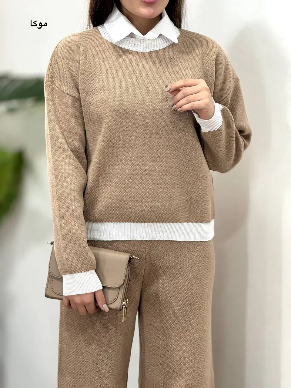 ست تونیک و شلوار بافت هستی